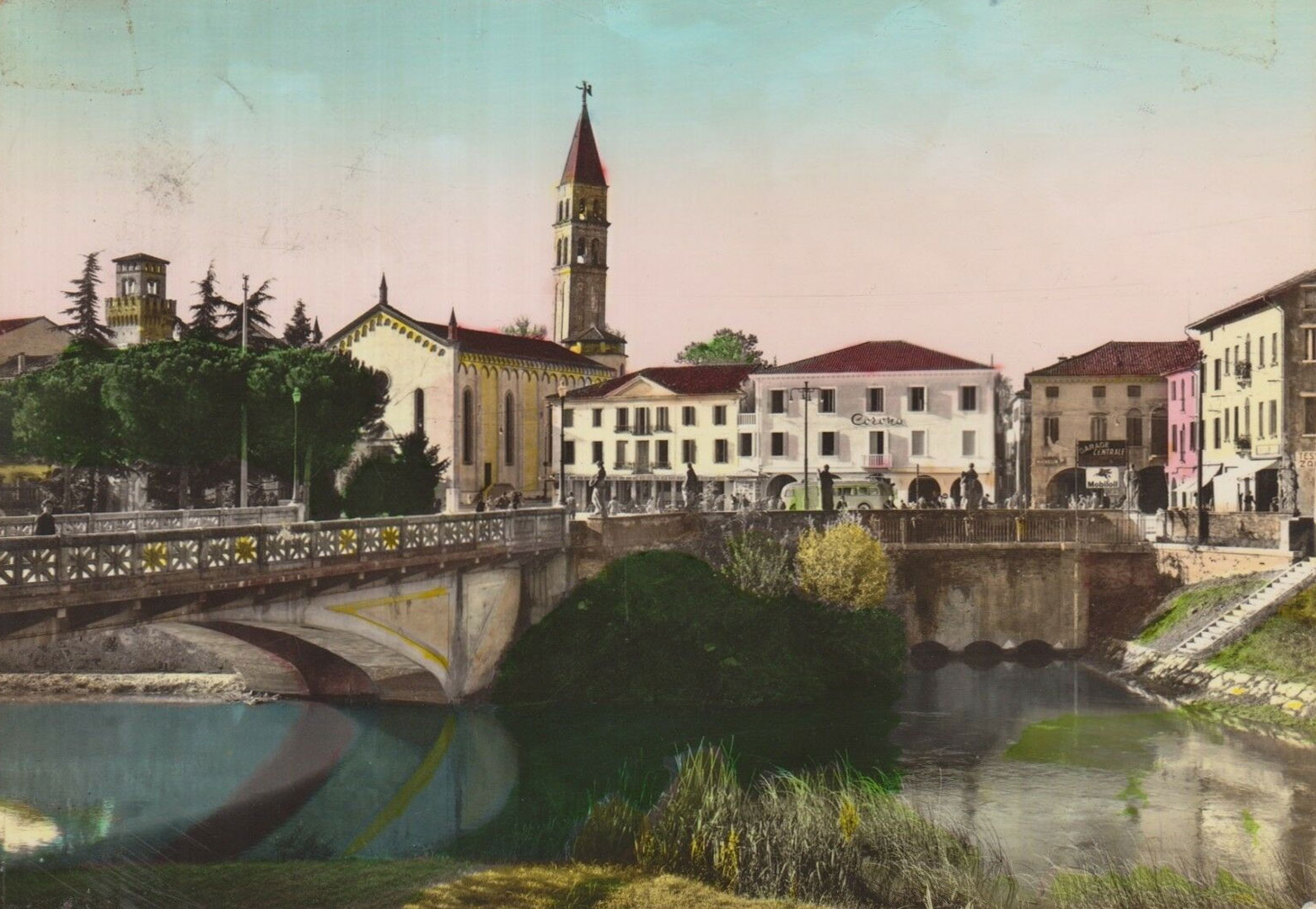 1952-Oderzo-Piazza-vista-dall-argine-del-Monticano